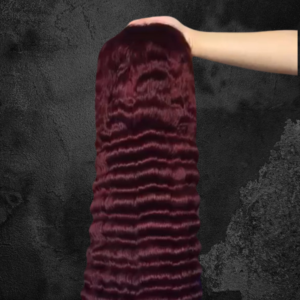 BURGUNDY LOOSE DEEPWAVE